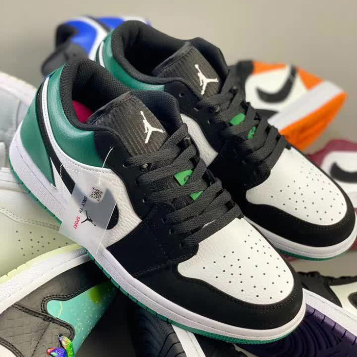 Crossover Air Jordan 1 Retro Low AJ1 Running Shoes-Black/White-9617097