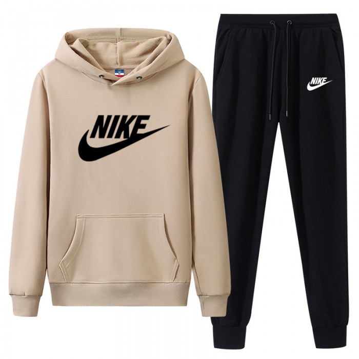 2 Piece Hooded Autumn and Winter Sweatshirts Long Sleeve Sweater Long Pants Set Casual Clothes-9827133
