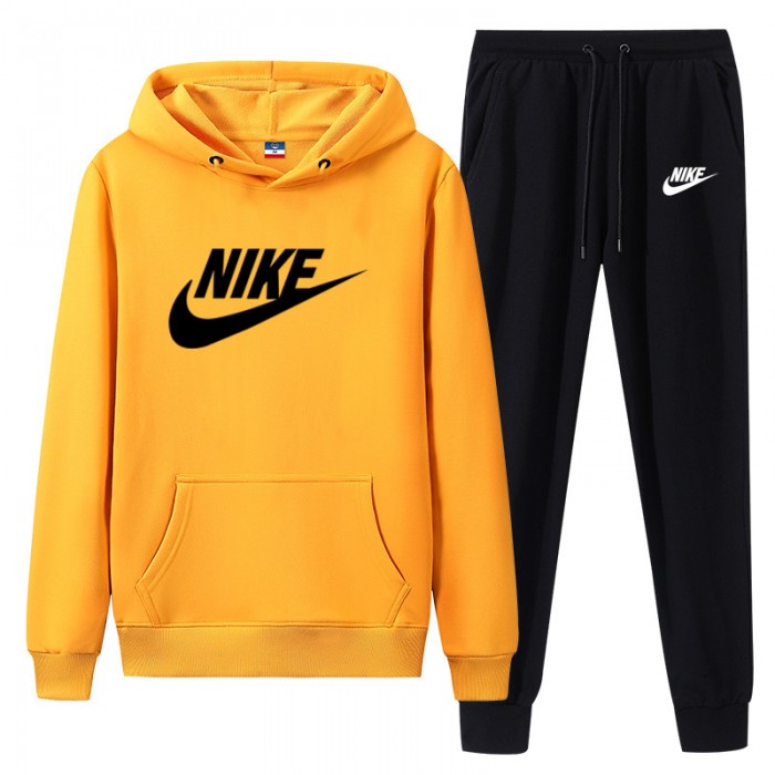 2 Piece Hooded Autumn and Winter Sweatshirts Long Sleeve Sweater Long Pants Set Casual Clothes-2356279