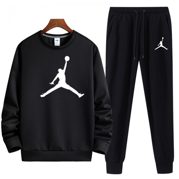Jordan 2 Piece Autumn and Winter Sweatshirts Long Sleeve Sweater Long Pants Set Casual Clothes-7479109