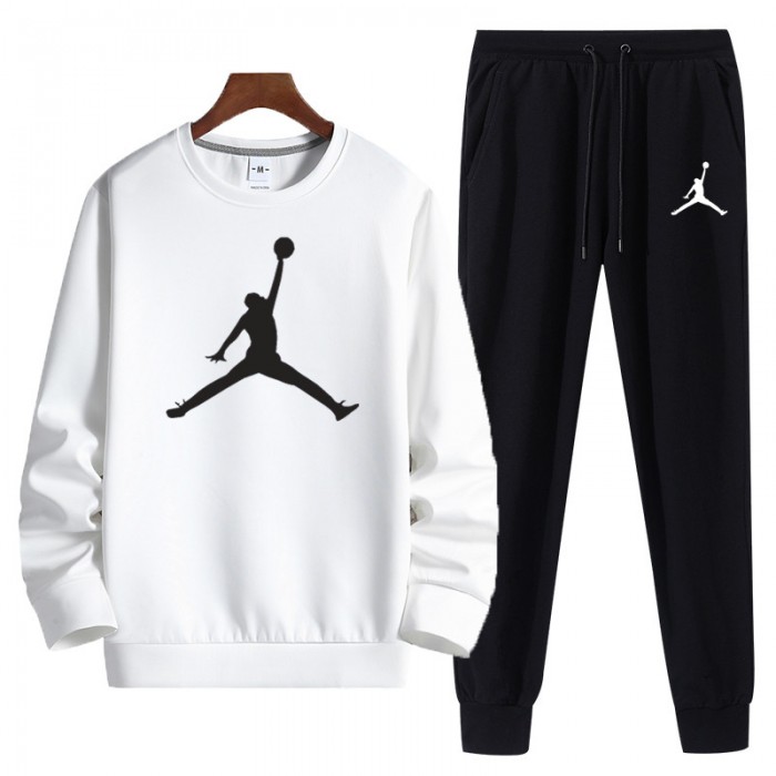 Jordan 2 Piece Autumn and Winter Sweatshirts Long Sleeve Sweater Long Pants Set Casual Clothes-4954645