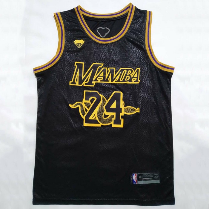 Los Angeles Lakers 24# Special Commemorative Edition Black-Snake Pattern-2322691