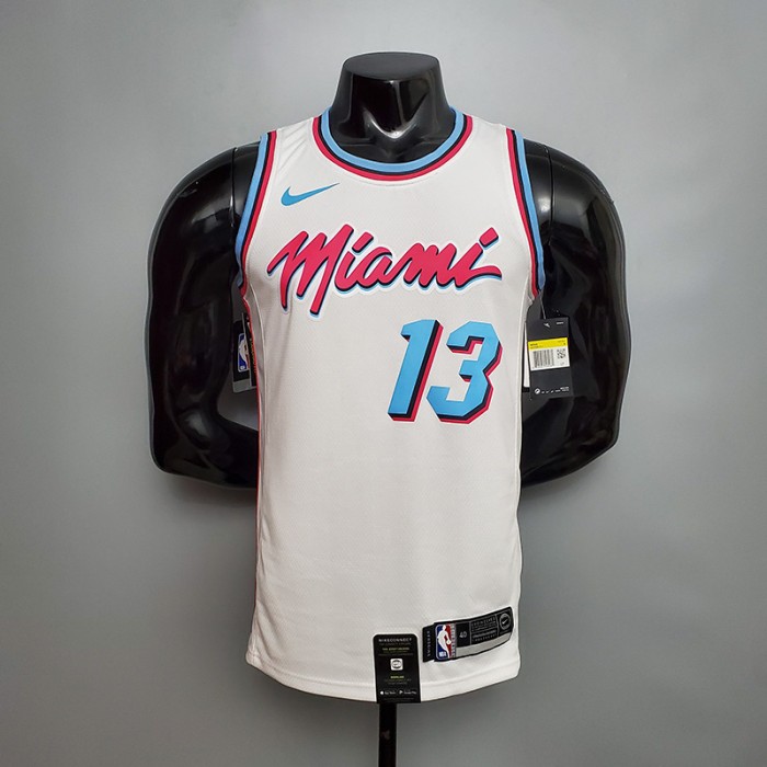 ADEBAYO#13 Miami Heat V-neck White NBA jersey-9852524
