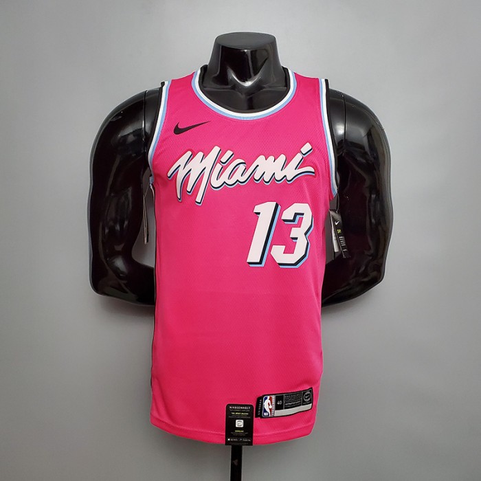 ADEBAYO#13 Miami Heat V-neck pink NBA jersey-4147471
