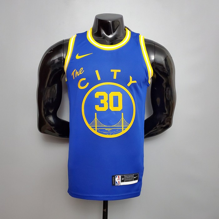 Tram version DURANT#30 Golden State Warriors blue NBA jersey-5985532
