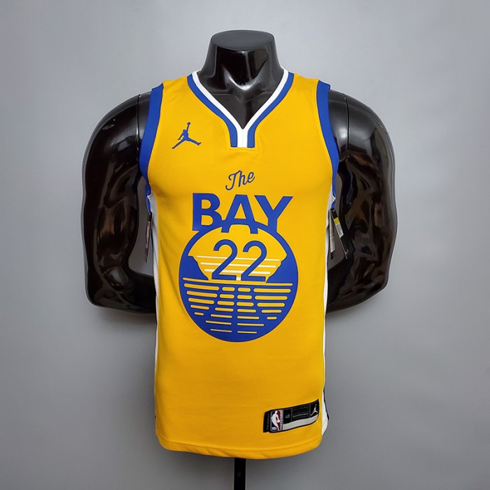 New WIGGINS#22 Golden State Warriors yellow NBA jersey-1177733