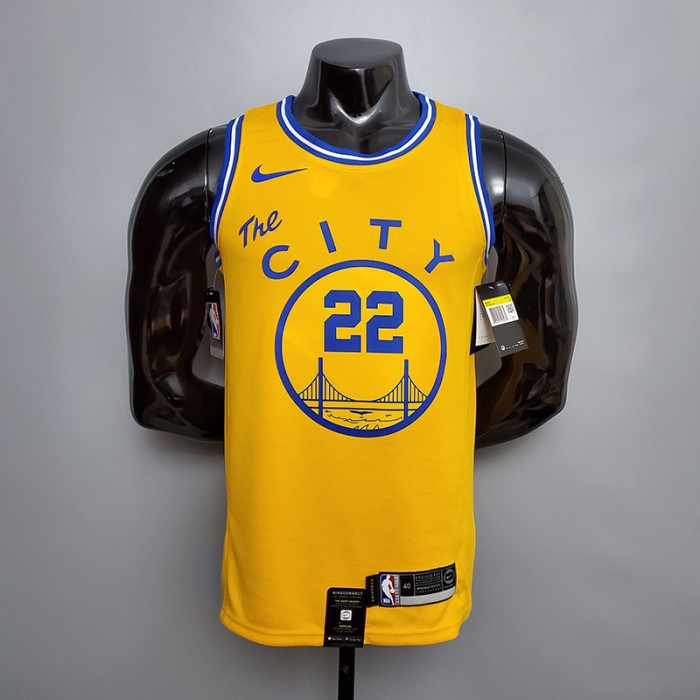 Tram version WIGGINS#22 Golden State Warriors yellow NBA jersey-2997923