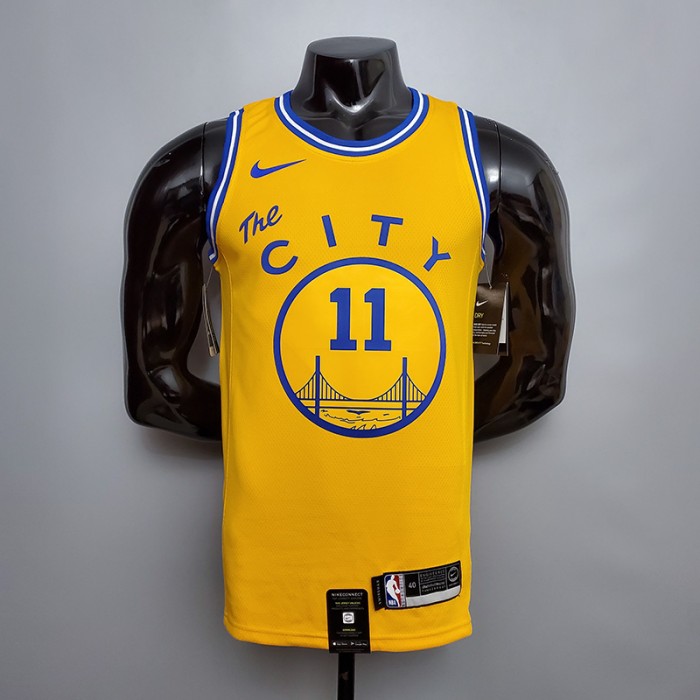 Tram version THOMPSON#11 Golden State Warriors yellow NBA jersey-4605246