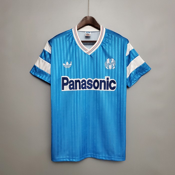 Retro 1990 Marseille away short sleeve training suit-4627046