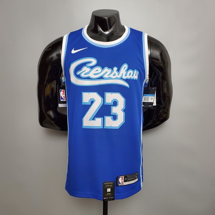 New James #23 Lakers blue NBA jersey-8844073
