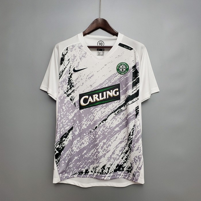 Retro 07/08 Celtic away white short sleeve training suit-2818455
