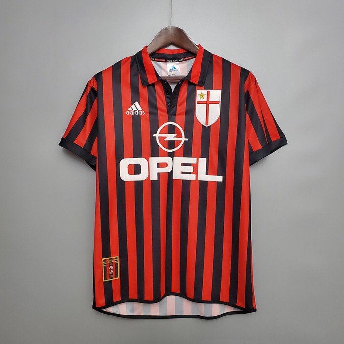 Retro 99-00 AC Centenary home short sleeve training suit-8640460