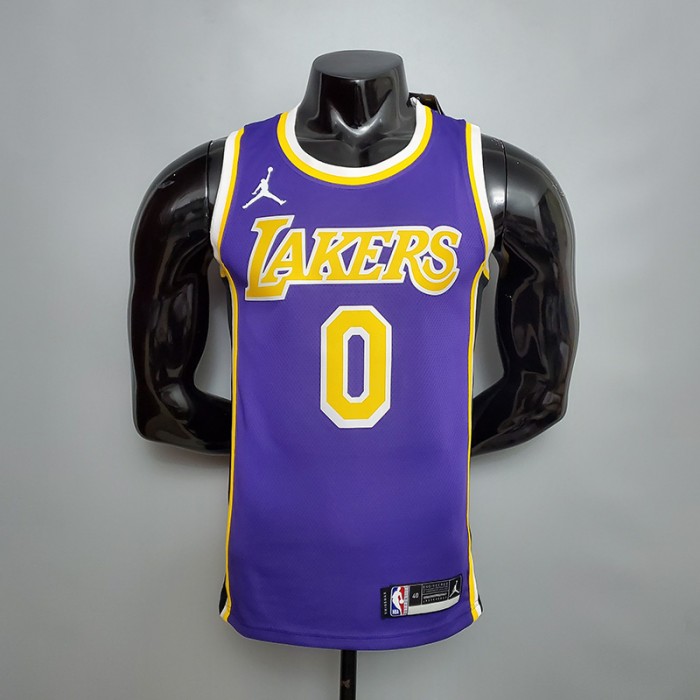New Lakers Jordan KUZMA #0 theme purple round neck-2819368