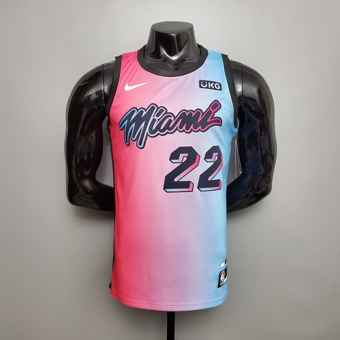 New Miami Heat BUTLER #22 City Edition Pink Blue Gradient Color-2780333
