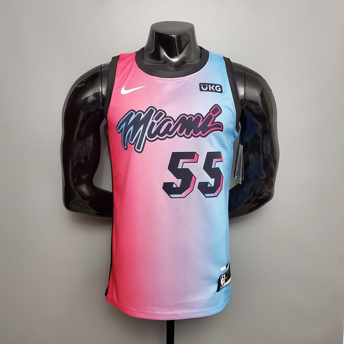 New Miami Heat ROBINSON #55 City Edition Pink Blue Gradient Color-8374829