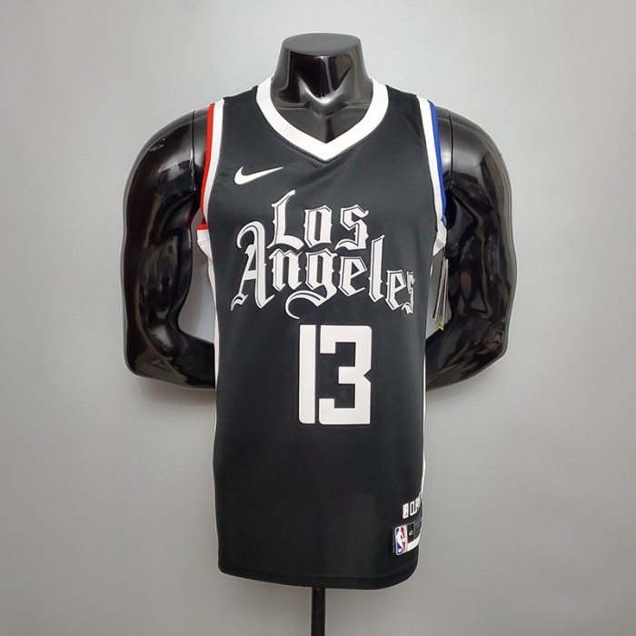 New George #13 Los Angeles Clippers Black NBA jersey-3018868