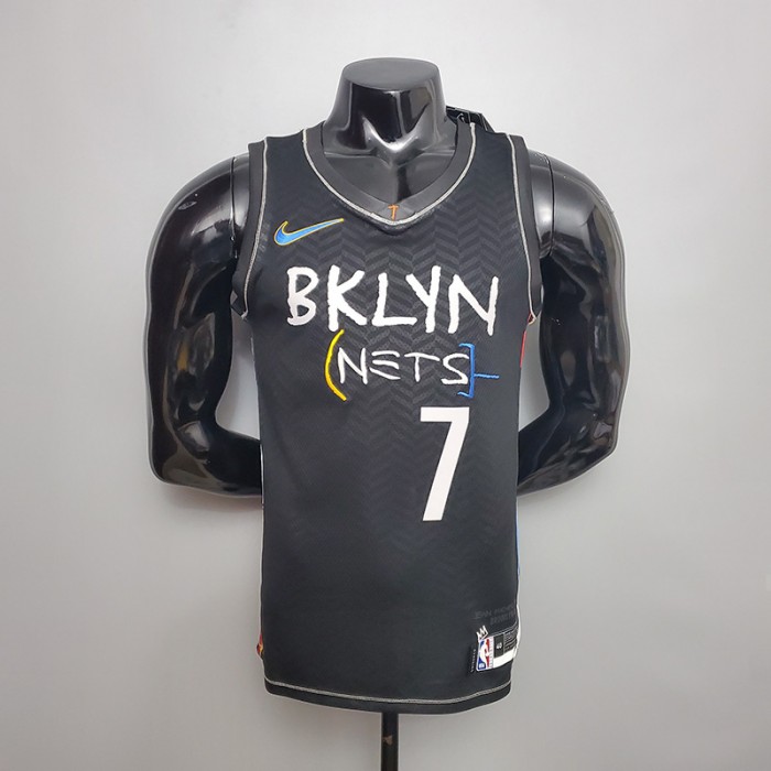 New Brooklyn Nets DURANT#7 City Edition Black-6015419