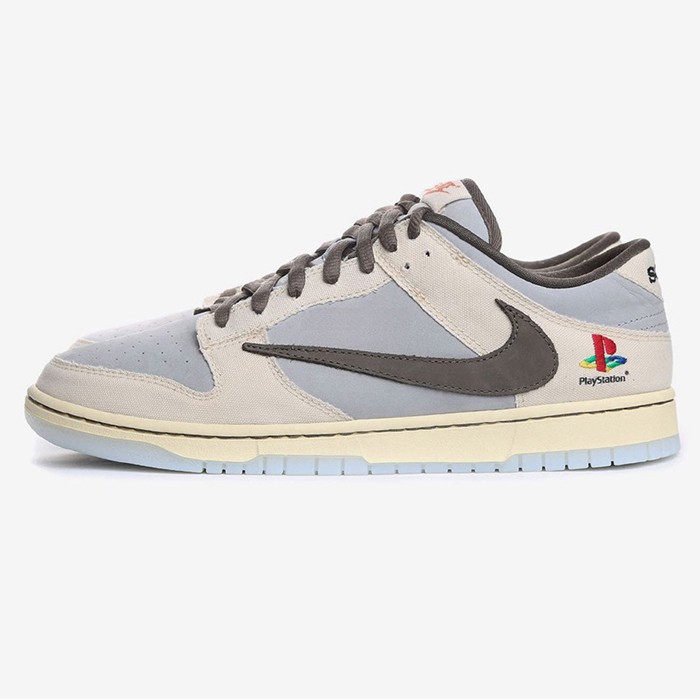 SB Travis Scott x Low Running Shoes-Blue/Gray-7633513