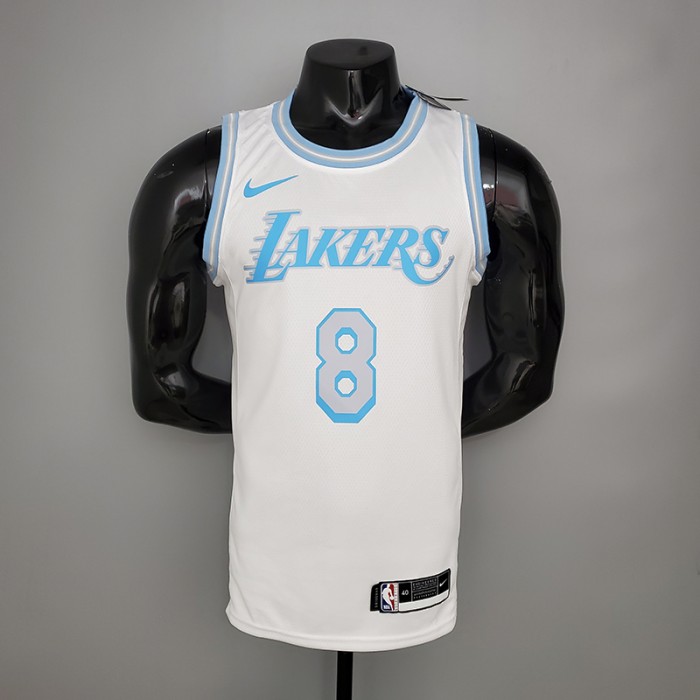 New Lakers Bryant #8 Crew Neck Retro Limited Edition White-7266465