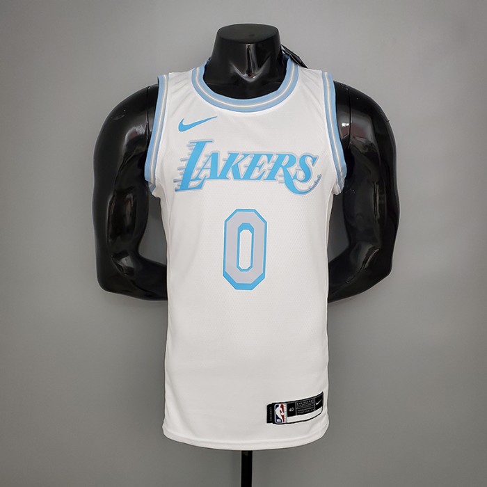 New Lakers KUZMA #0 Crew Neck Retro Limited Edition White-6469239