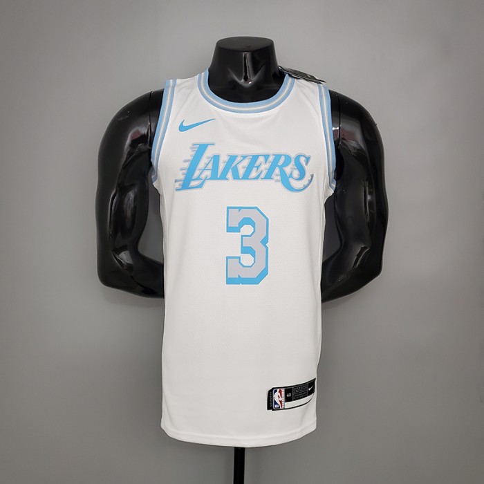 New Lakers DAVIS#3 Crew Neck Retro Limited Edition White-9412257