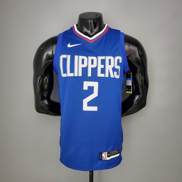 LEONARD#2 Clippers Limited Edition Blue NBA Jersey-5390122
