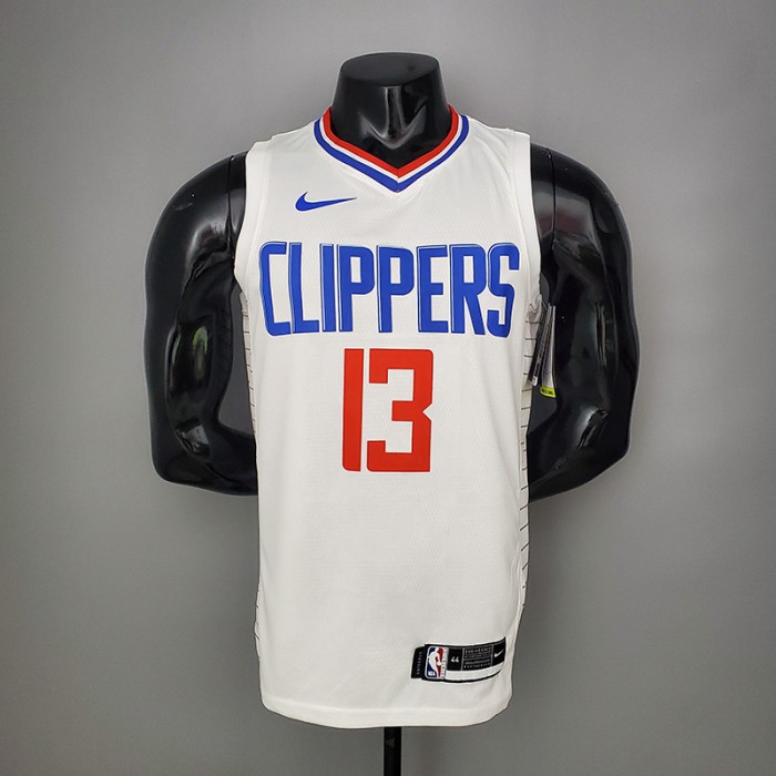 GE0RGE#13 Clippers Limited Edition White NBA Jersey-9953020