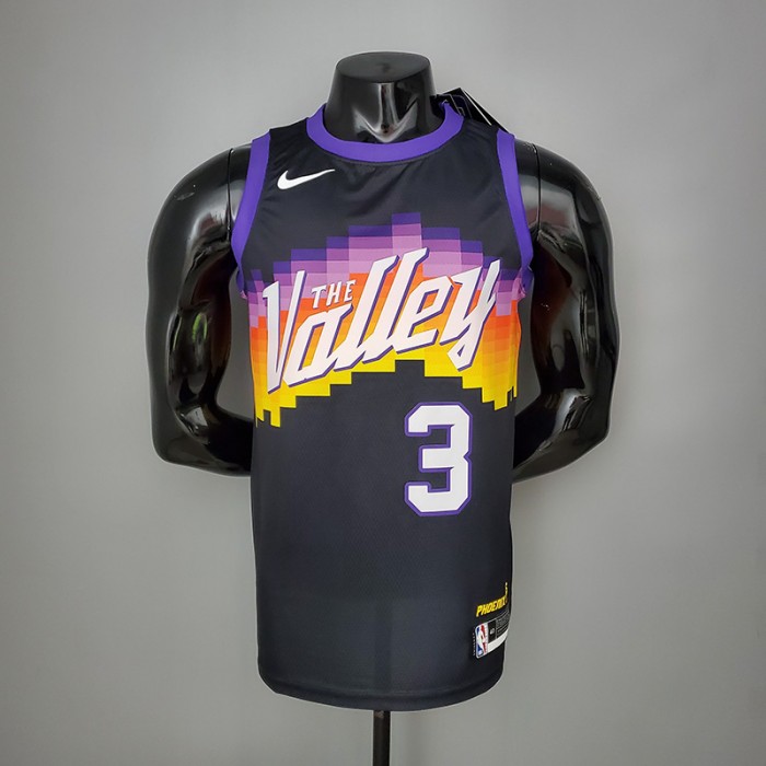 New PAUL#3 Suns City Edition Black NBA Jersey-5309814