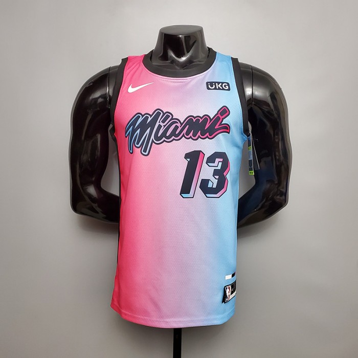 New Miami Heat ADEBAYO#13 City Edition Pink Blue Gradient Color-9082557