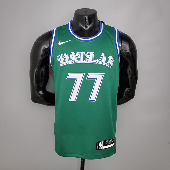 Doncic#77 Lone Ranger Retro Green NBA Jersey-4422954