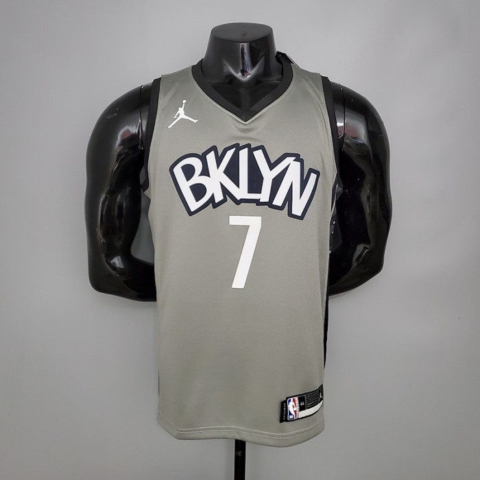 Durant #7 Brooklyn Nets City Edition Gray NBA Jersey-2494070
