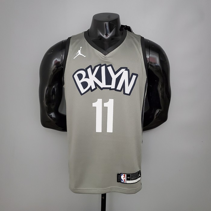 Irving #11 Brooklyn Nets City Edition Gray NBA Jersey-525528