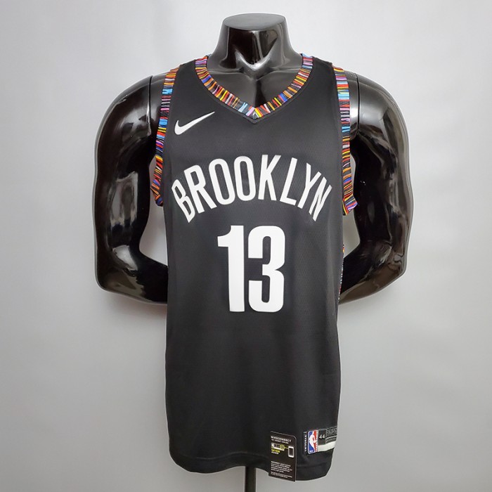 Harden #13 Brooklyn Nets City version black NBA jersey-834593