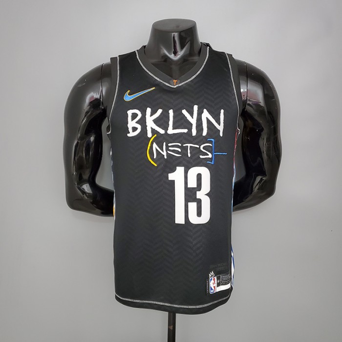 New Brooklyn Nets Harden #13 City Edition Black-3470333