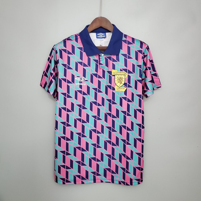 Retro Scotland 1988/89 away version short sleeve training suit-8697681