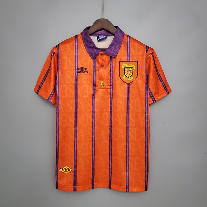 Retro Scotland 1994 away version short sleeve training suit-2986472