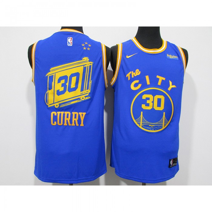 2021 Golden State Warriors #30 Curry Retro Blue-3222940