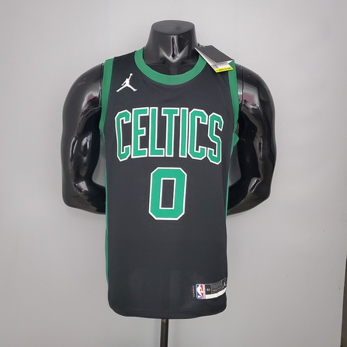 TATUM #0 Celtics White Jordan theme black NBA jersey-8271987
