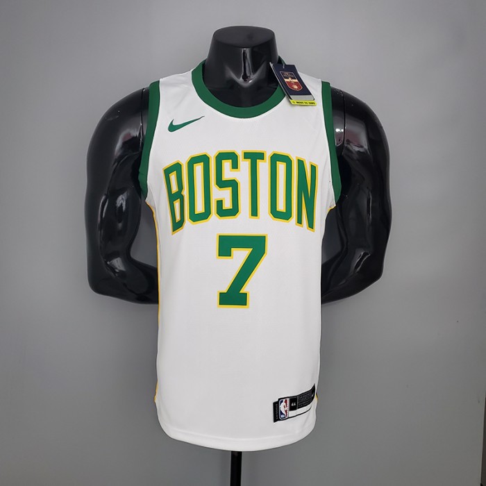 BROWN#7 Celtics White Platinum Limited NBA jersey-676821