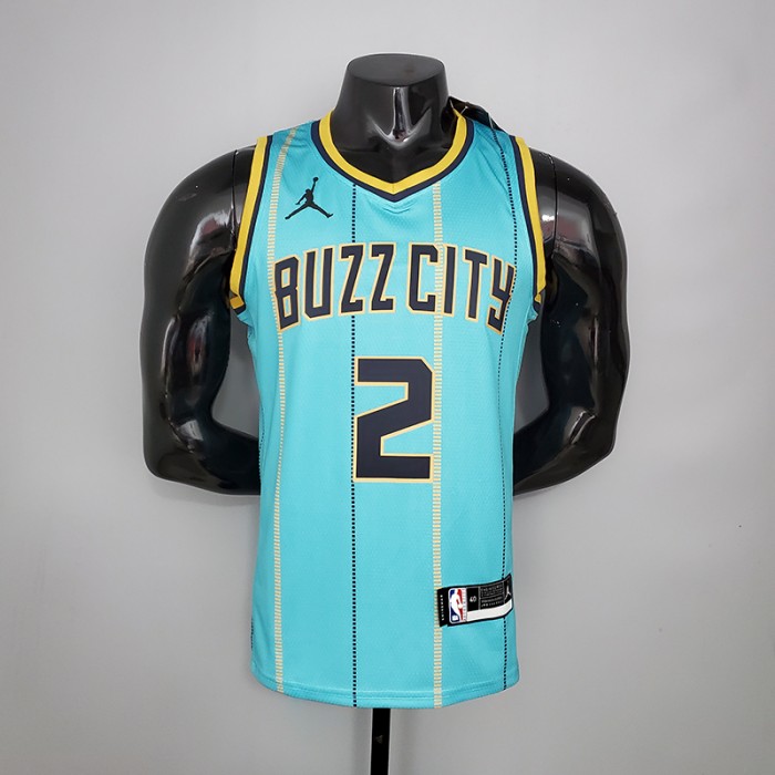 New Hornets BALL#2 Green NBA Jersey-9950865