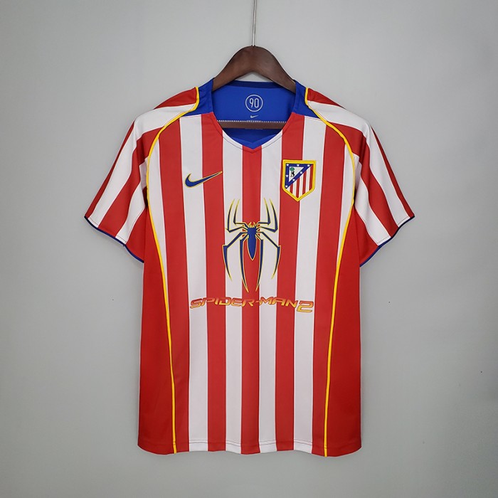 Retro Atletico Madrid 04/05 home short sleeve training suit-8916786