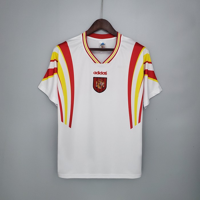 Retro Spain La Liga League 1996 away short sleeve training suit-5986409