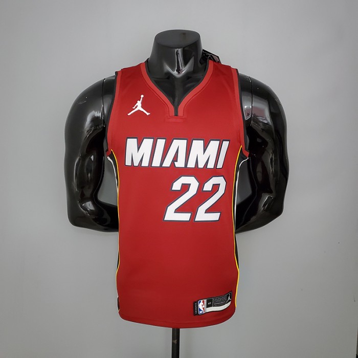 New Miami Heat Jordan BUTLER#22 Burgundy NBA Jersey-4389450