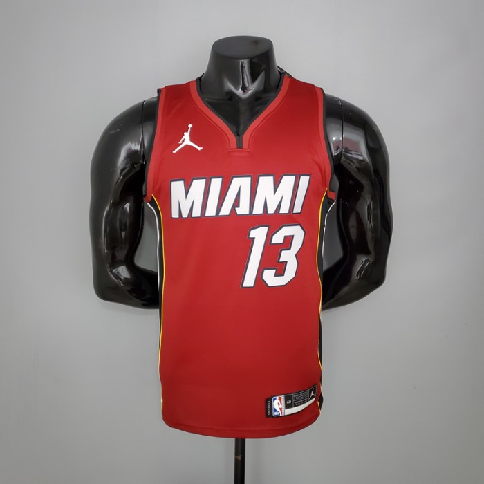 New Miami Heat Jordan ADEBAYO#13 Burgundy NBA Jersey-174351