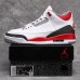Air Jordan 3 AJ3 Running Shoes-White/Red_41328