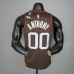 2021 ANTHONY#00 Trail Blazers City Edition Brown NBA Jersey