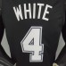 New WHITE#4 season Spurs City Edition black NBA jersey
