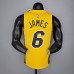 2021 JAMES#6 Heat Bonus Edition Yellow NBA Jersey