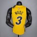 2021 WADE#3 Heat Bonus Edition Yellow NBA Jersey