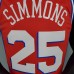 2021 SIMMONS#25 76ers Jordan Themed Red NBA Jersey